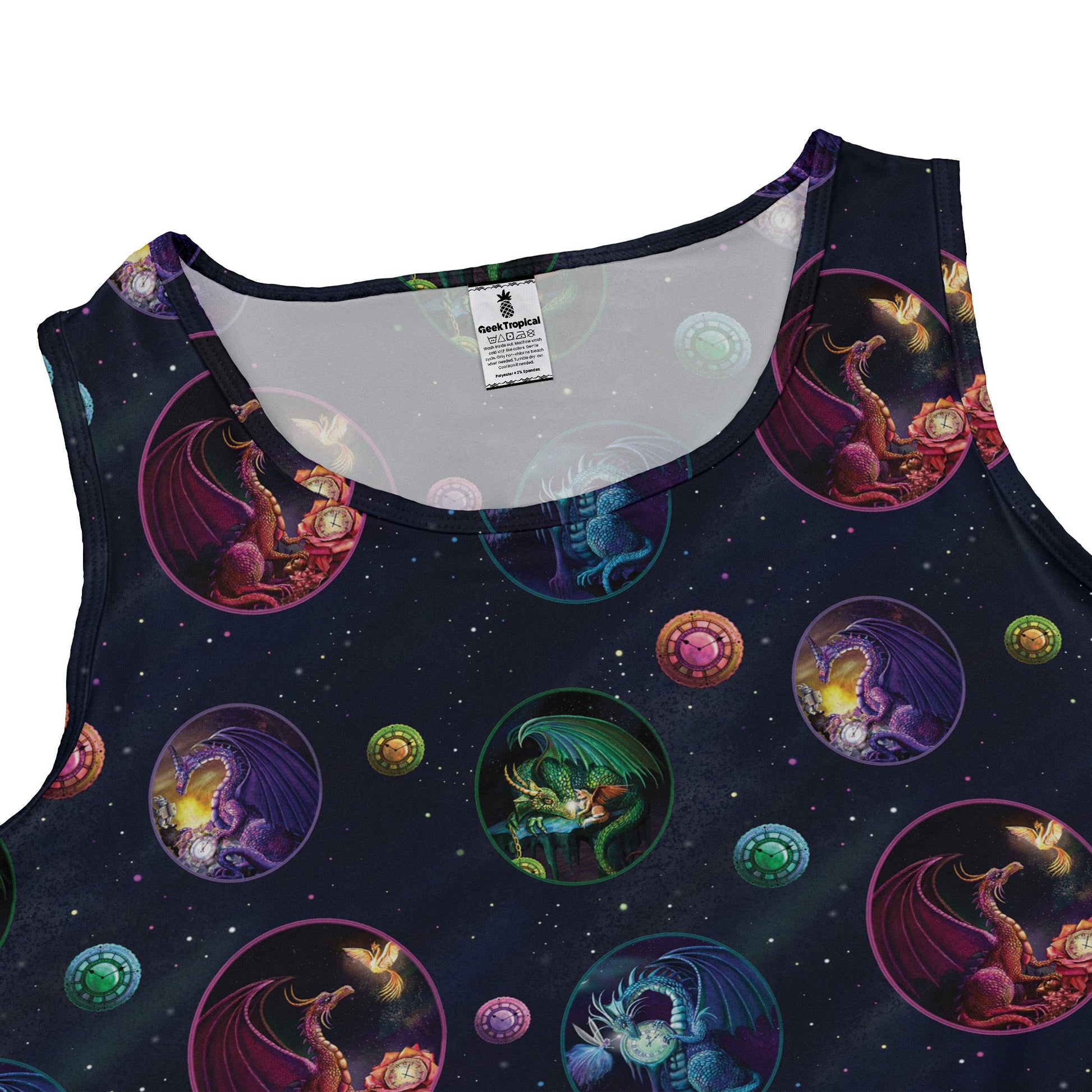 Glimpses In Dragon Time Dress Geek Nerd Animal Patterns Designed by Rose Khan Fantasy Prints