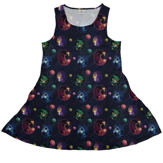 Glimpses In Dragon Time Dress Geek Nerd Animal Patterns Designed by Rose Khan Fantasy Prints