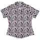 Glitchy Game Effects Video Game Curvy Button Up Shirt Geek Nerd video game arcade print women