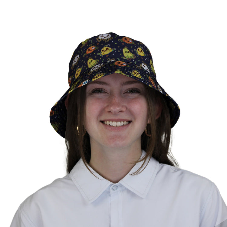 Glowing Halloween Pumpkins Anime Bucket Hat