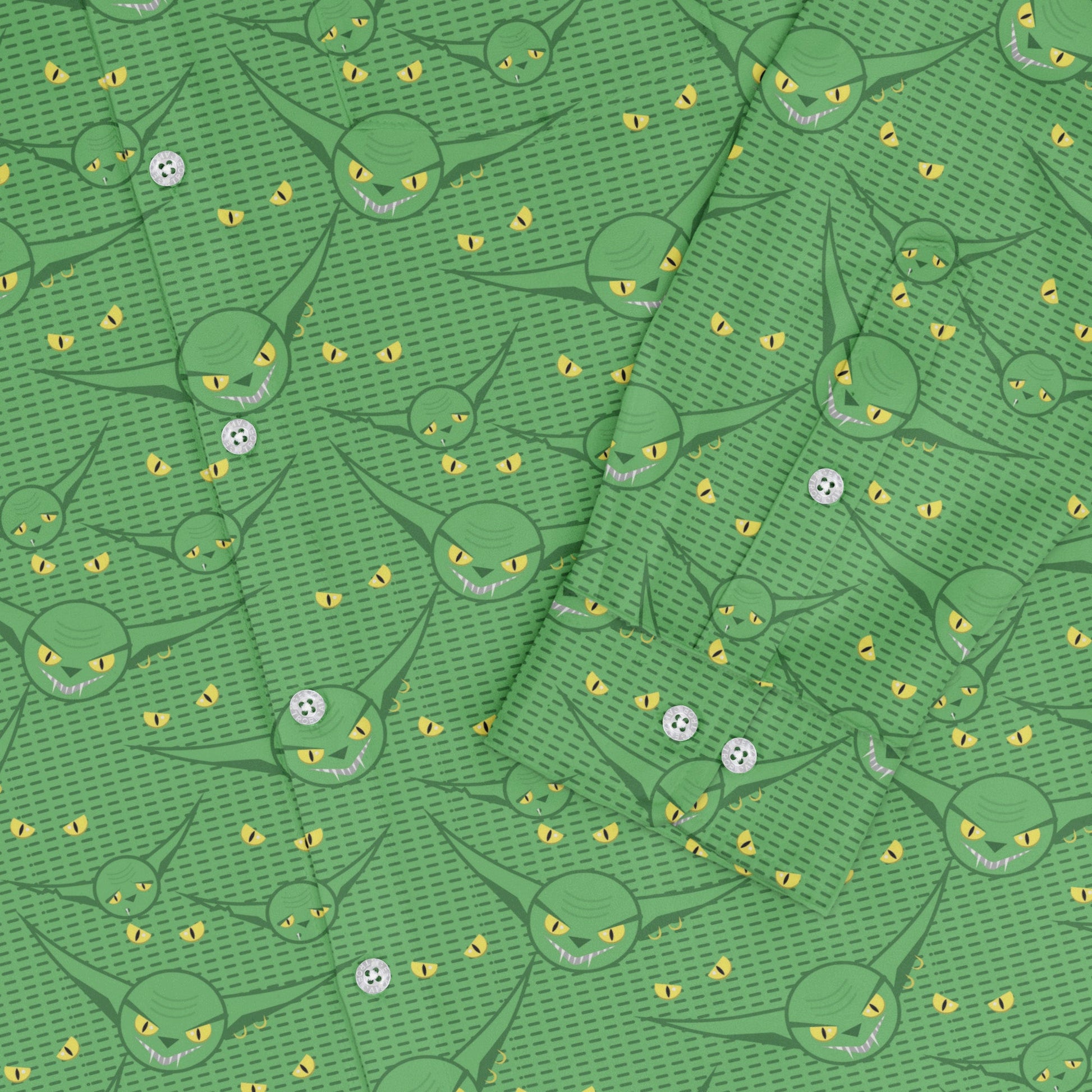 Goblins Long Sleeve Button Up Shirt Geek Nerd adult sizing Design by Heather Davenport Fantasy Prints