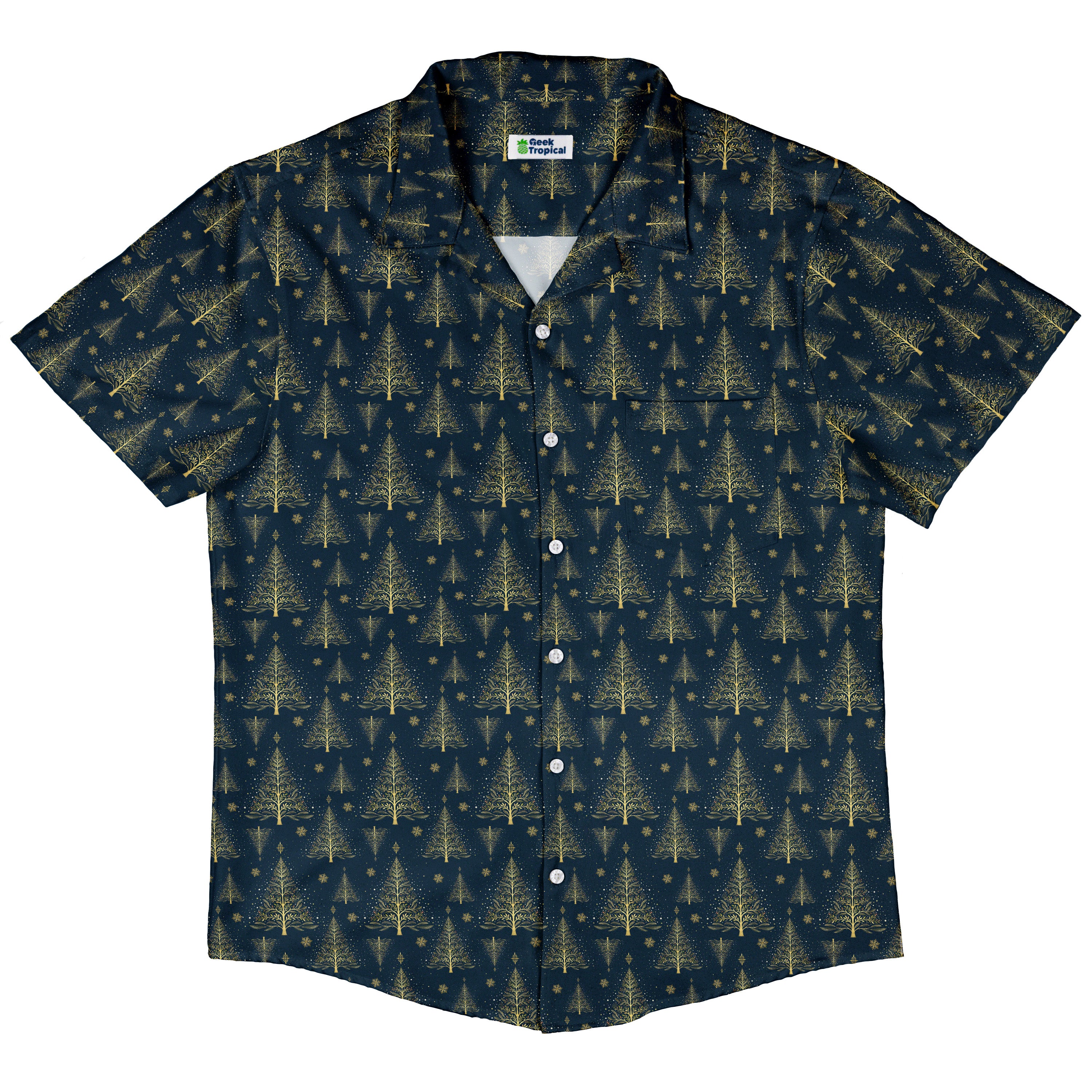 Golden Frost Button Up Shirt Hawaiian Front