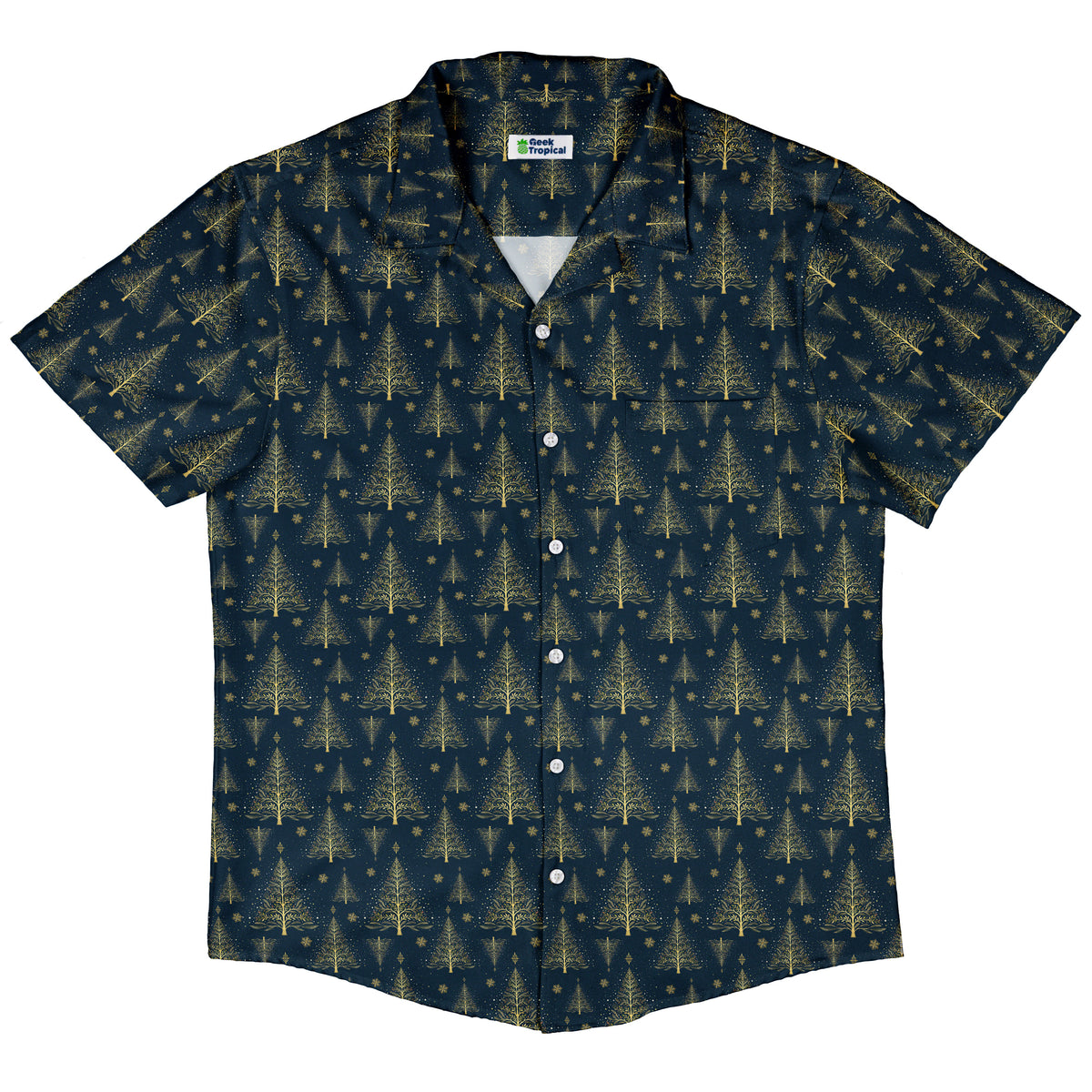 Golden Frost Button Up Shirt Hawaiian Front