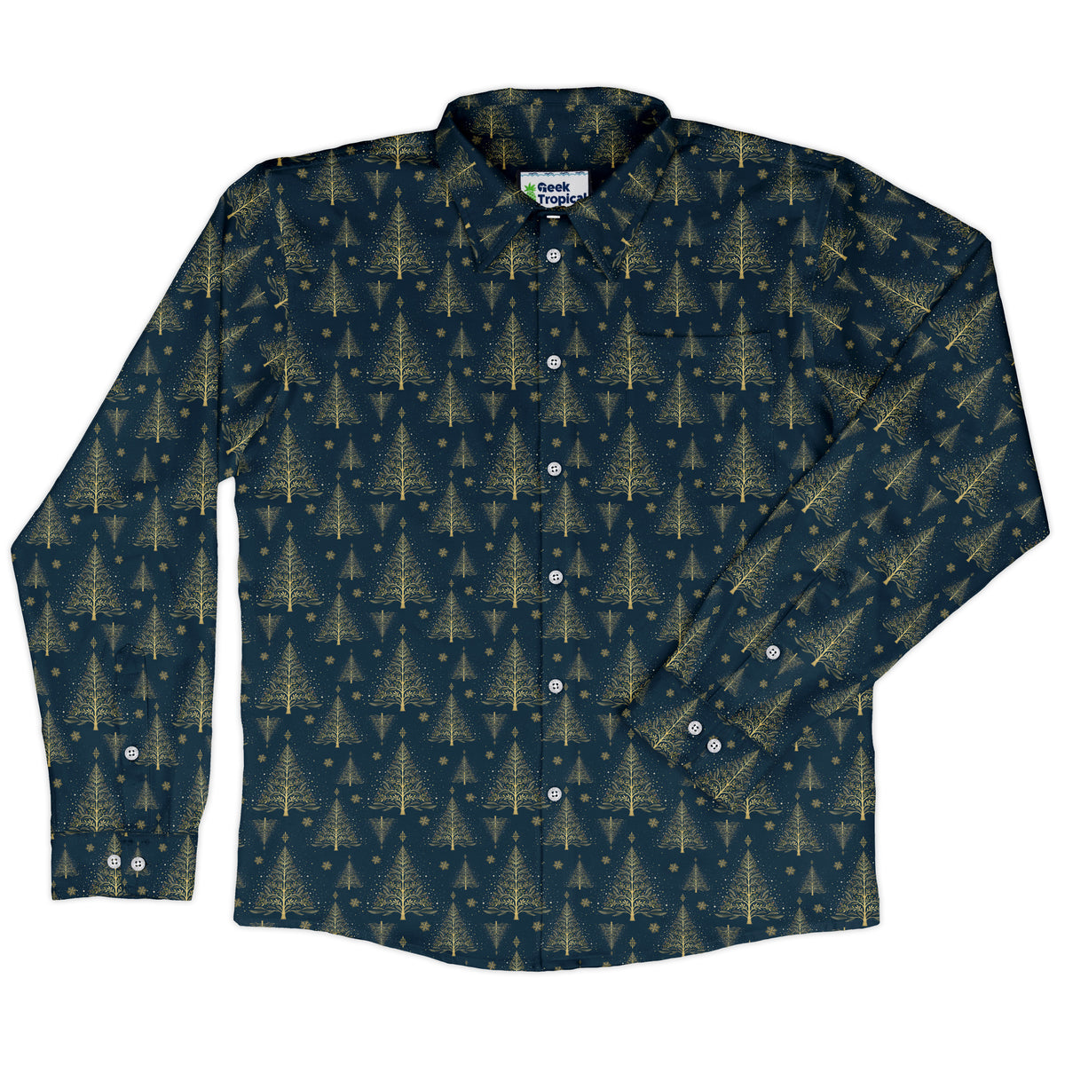 Golden Frost Long Sleeve Button Up Shirt front