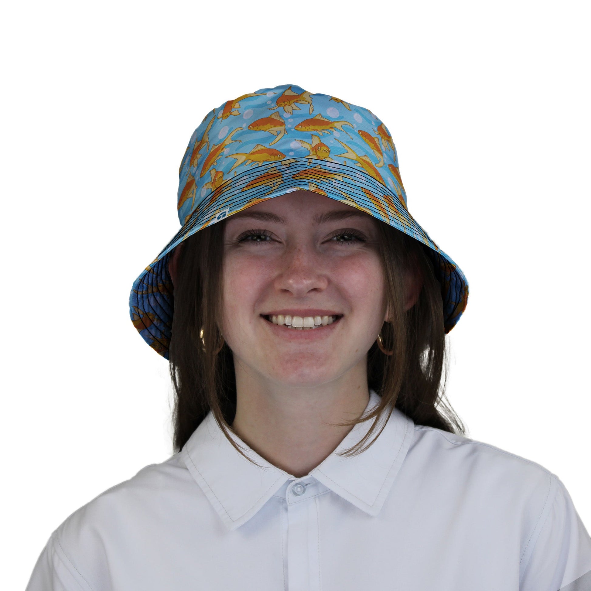 Goldfish Bucket Hat Geek Nerd Design by Julie Kitzes lx - B marine biology