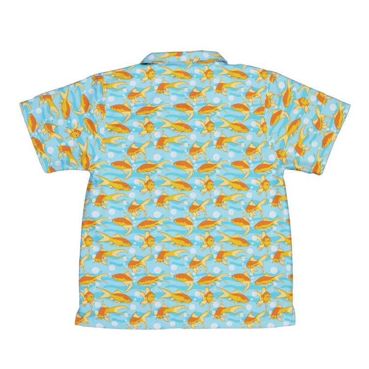 Goldfish Youth Hawaiian Shirt Geek Nerd Design by Julie Kitzes marine biology q225