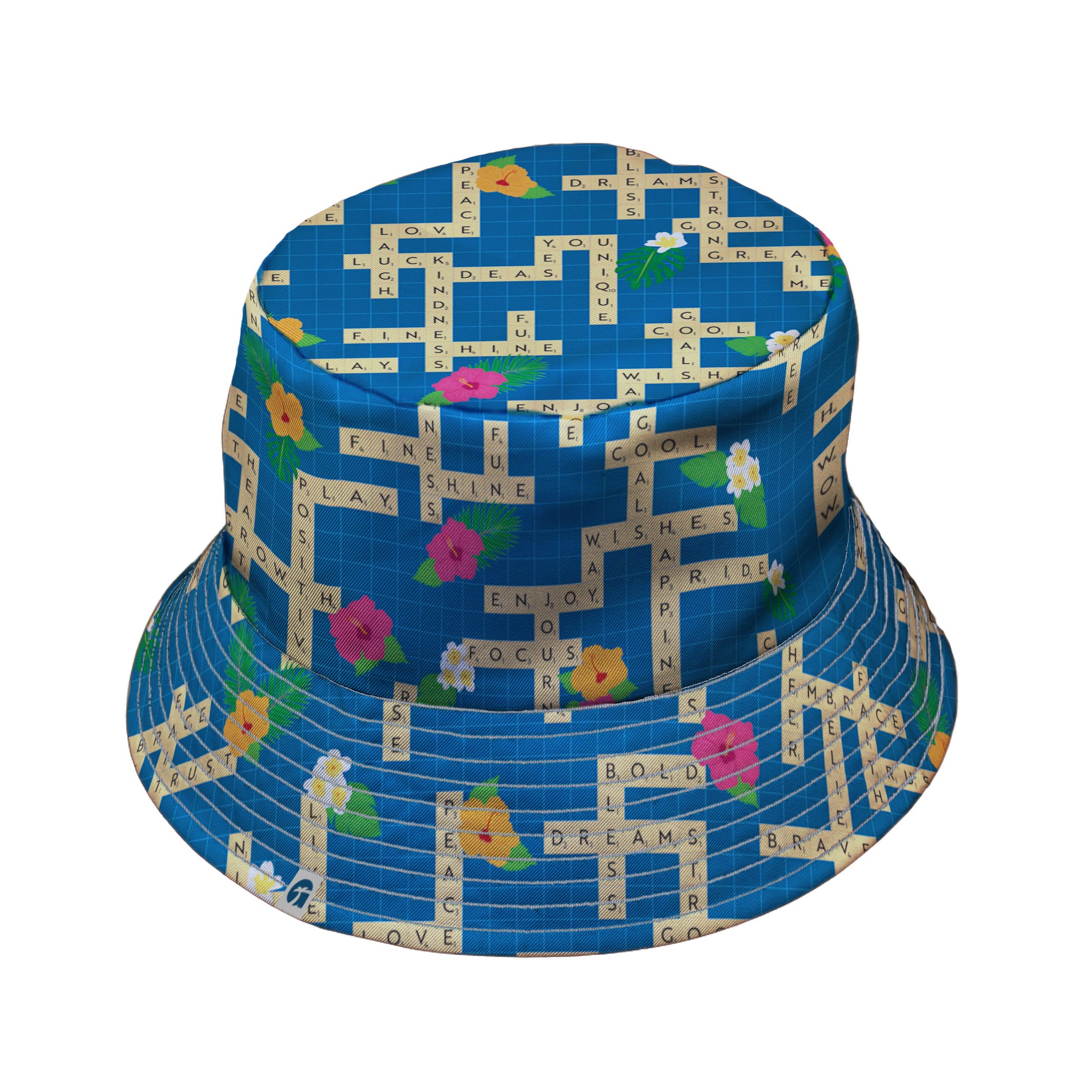 Good Vibes Game Bucket Hat Gray Stitching