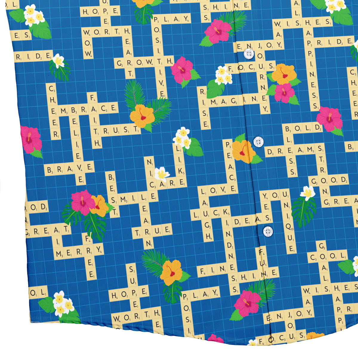 Good Vibes Game Button Up Shirt Bottom Corner