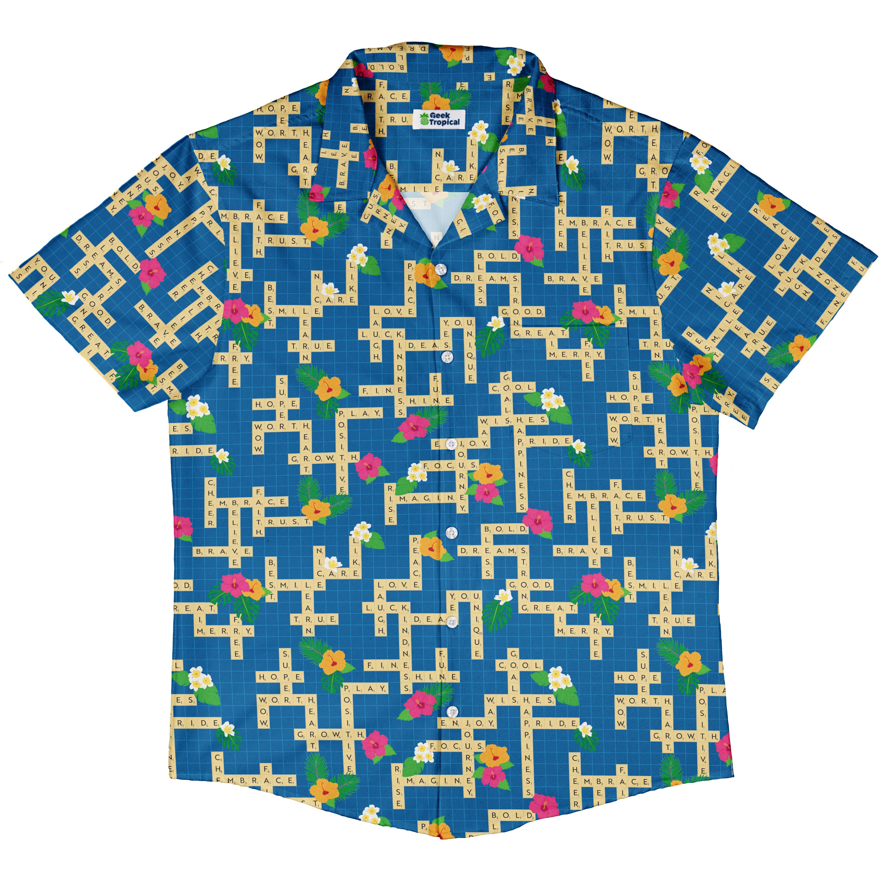Good Vibes Game Button Up Shirt Hawaiian Front