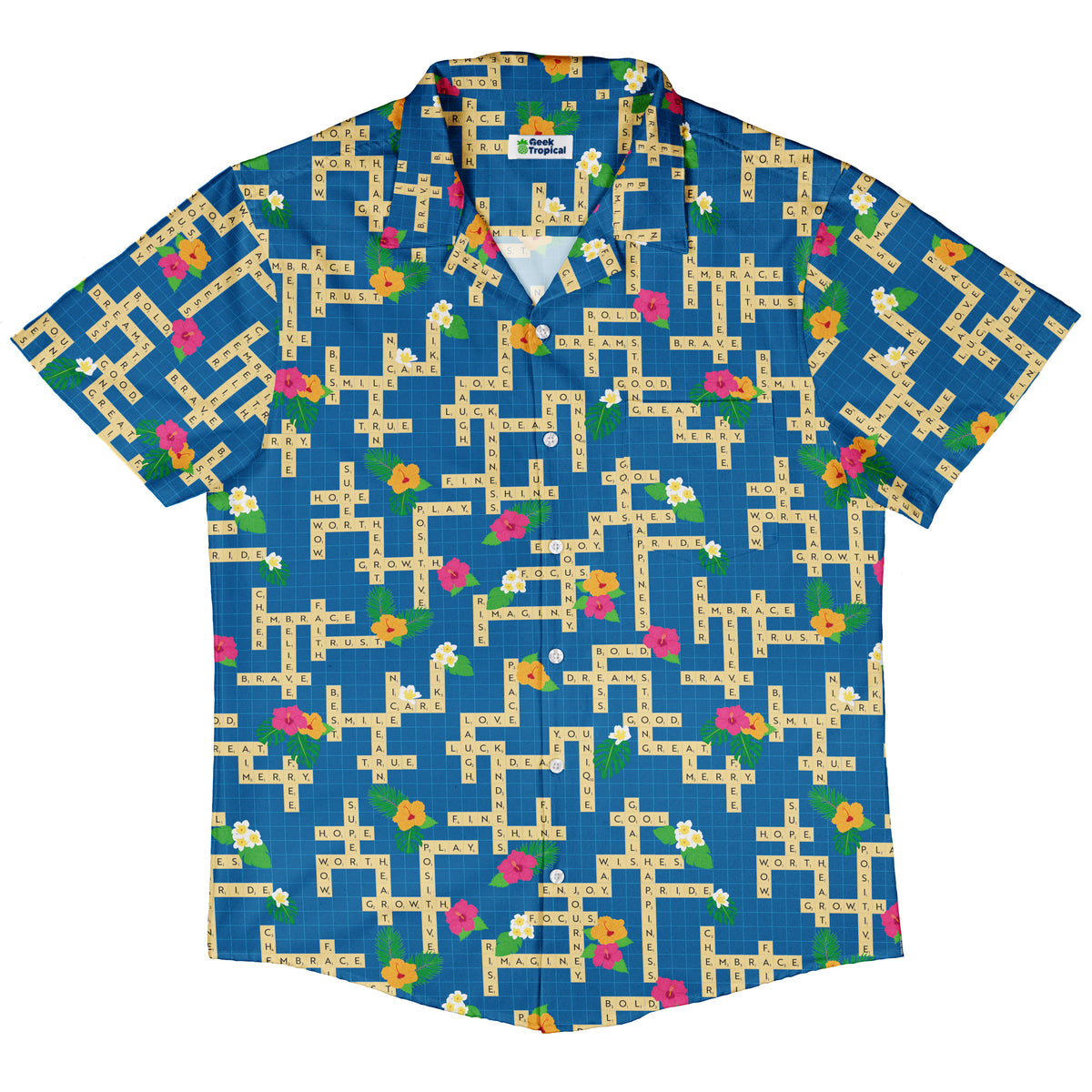 Good Vibes Game Button Up Shirt Hawaiian Front