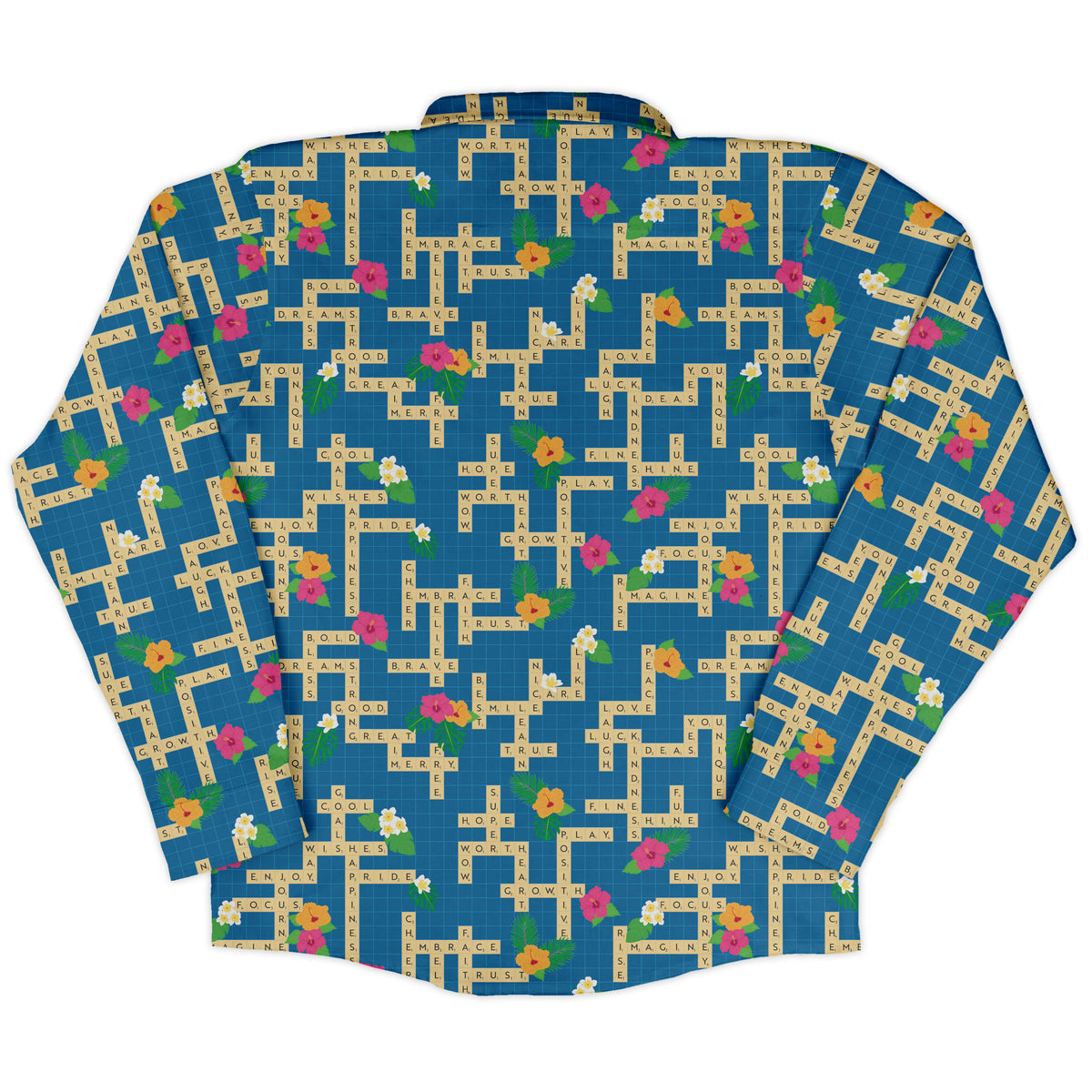Good Vibes Game Long Sleeve Button Up Shirt back