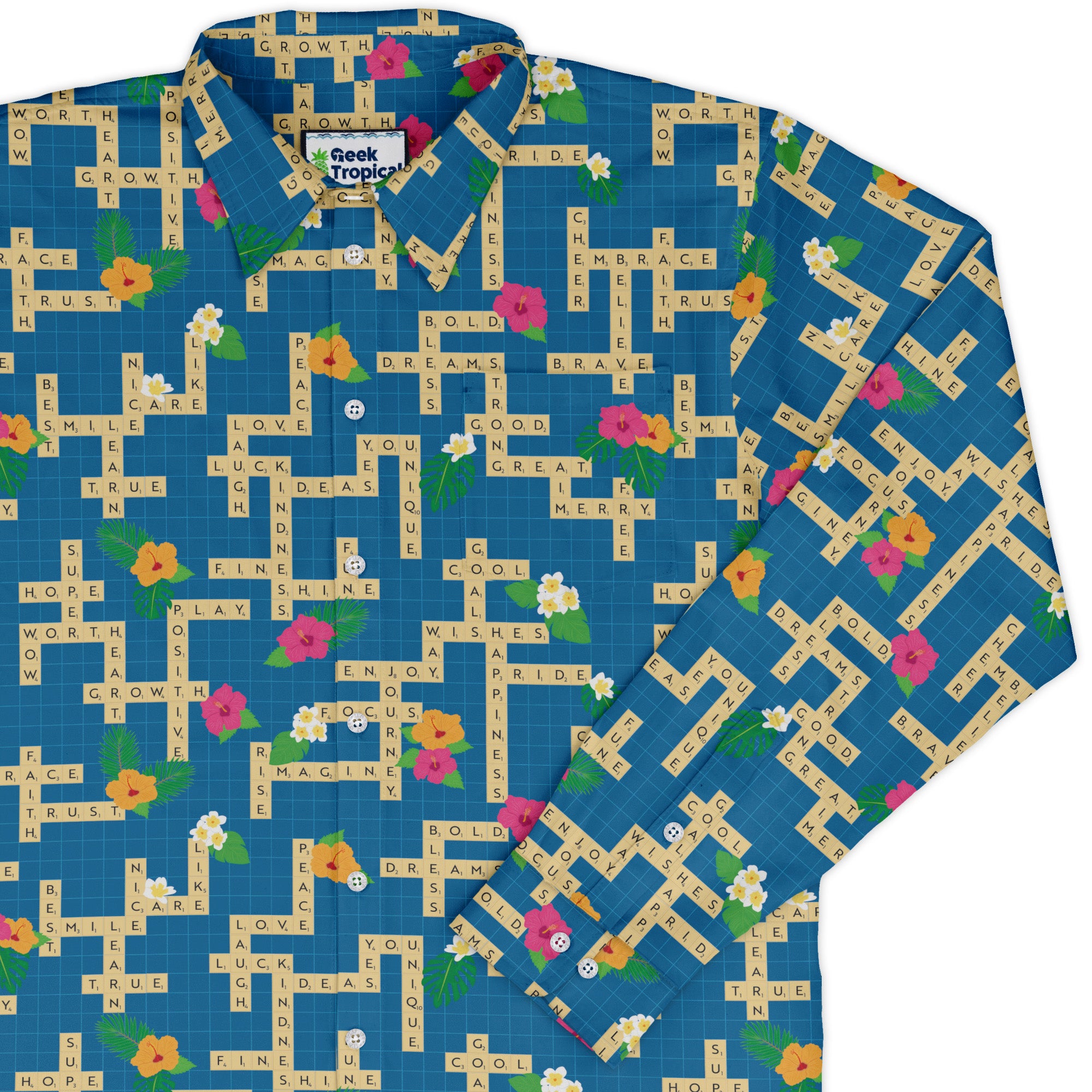 Good Vibes Game Long Sleeve Button Up Shirt cover