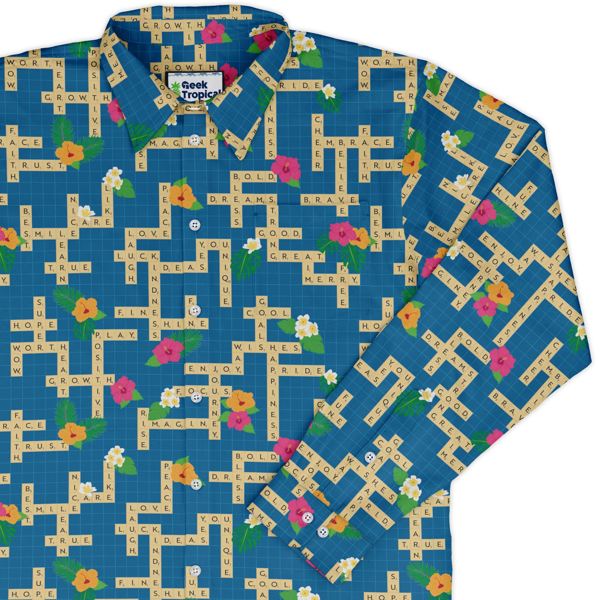 Good Vibes Game Long Sleeve Button Up Shirt cover