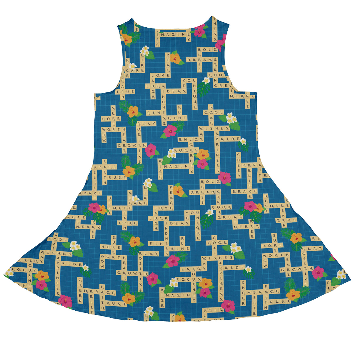 Good Vibes Game Sleeveless Dress back
