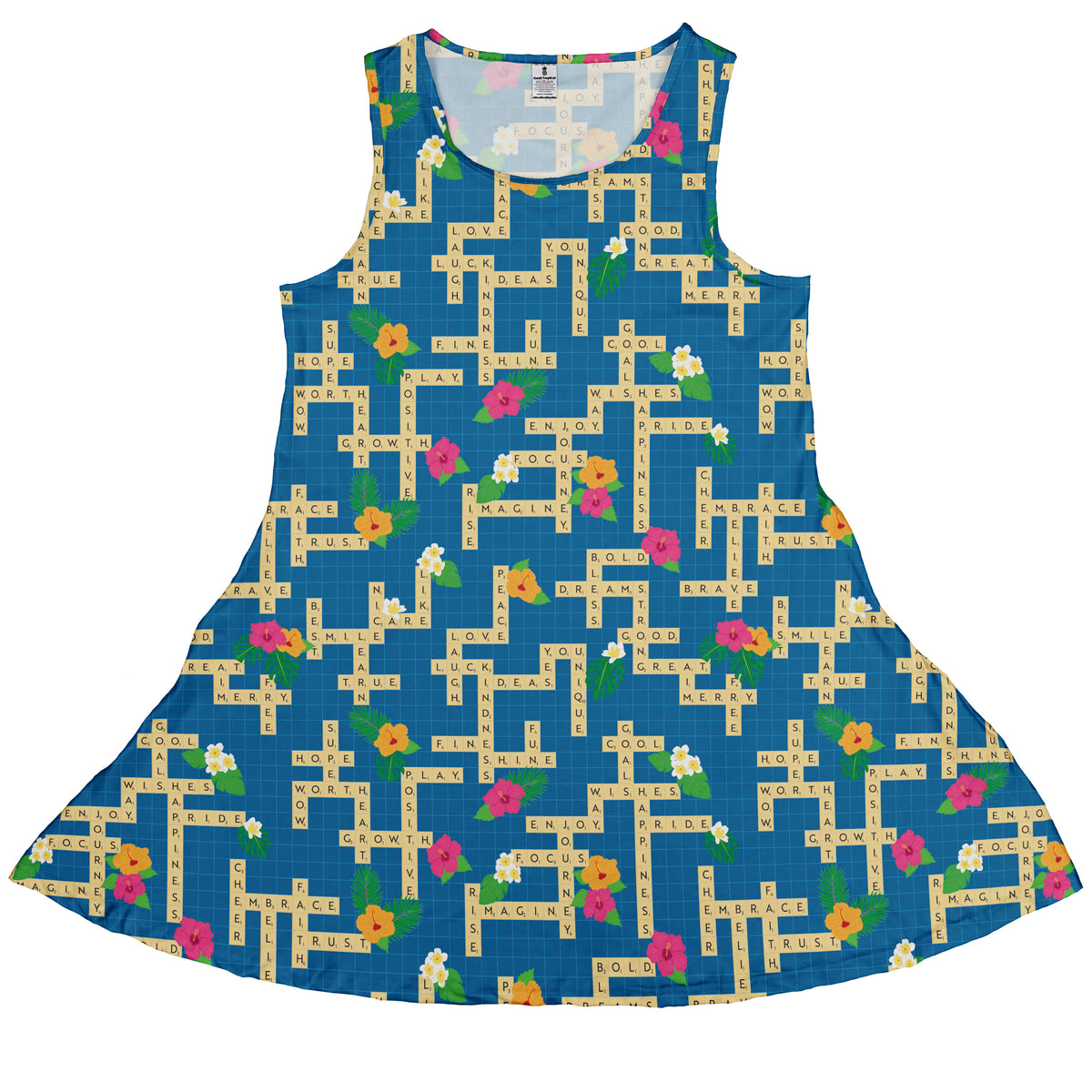 Good Vibes Game Sleeveless Dress front