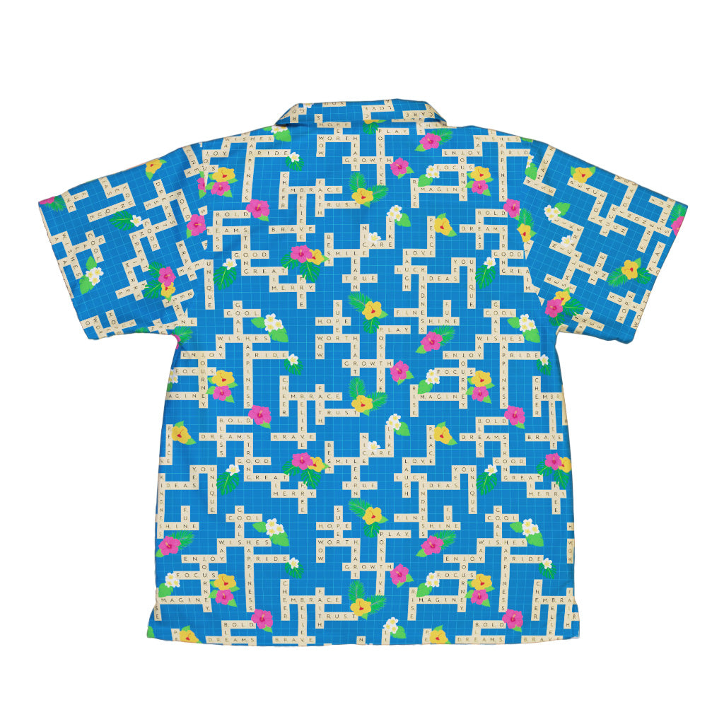 Good Vibes Game Youth Hawaiian Shirt Back