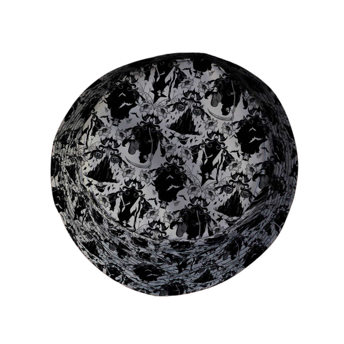 Gothic Damask Bucket Hat Top View