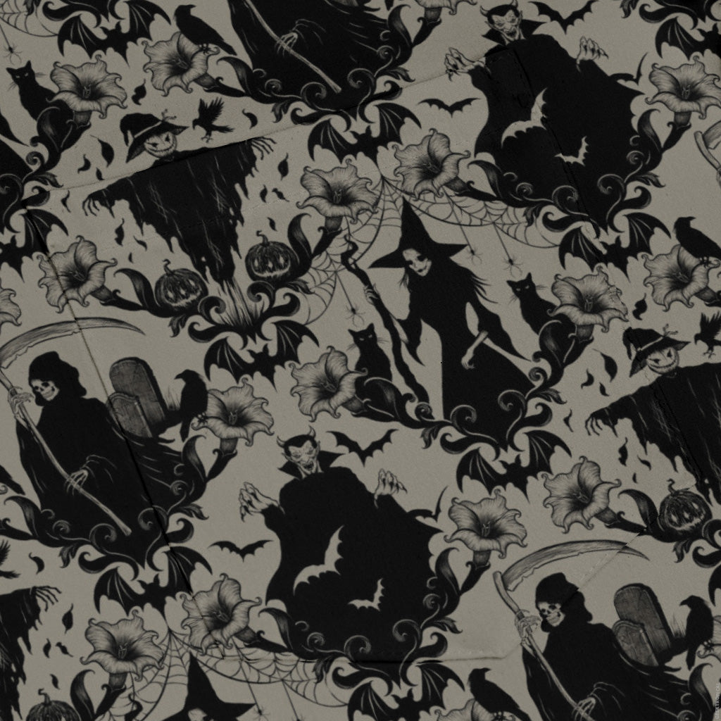 Gothic Damask Long Sleeve Button Up Shirt pocket