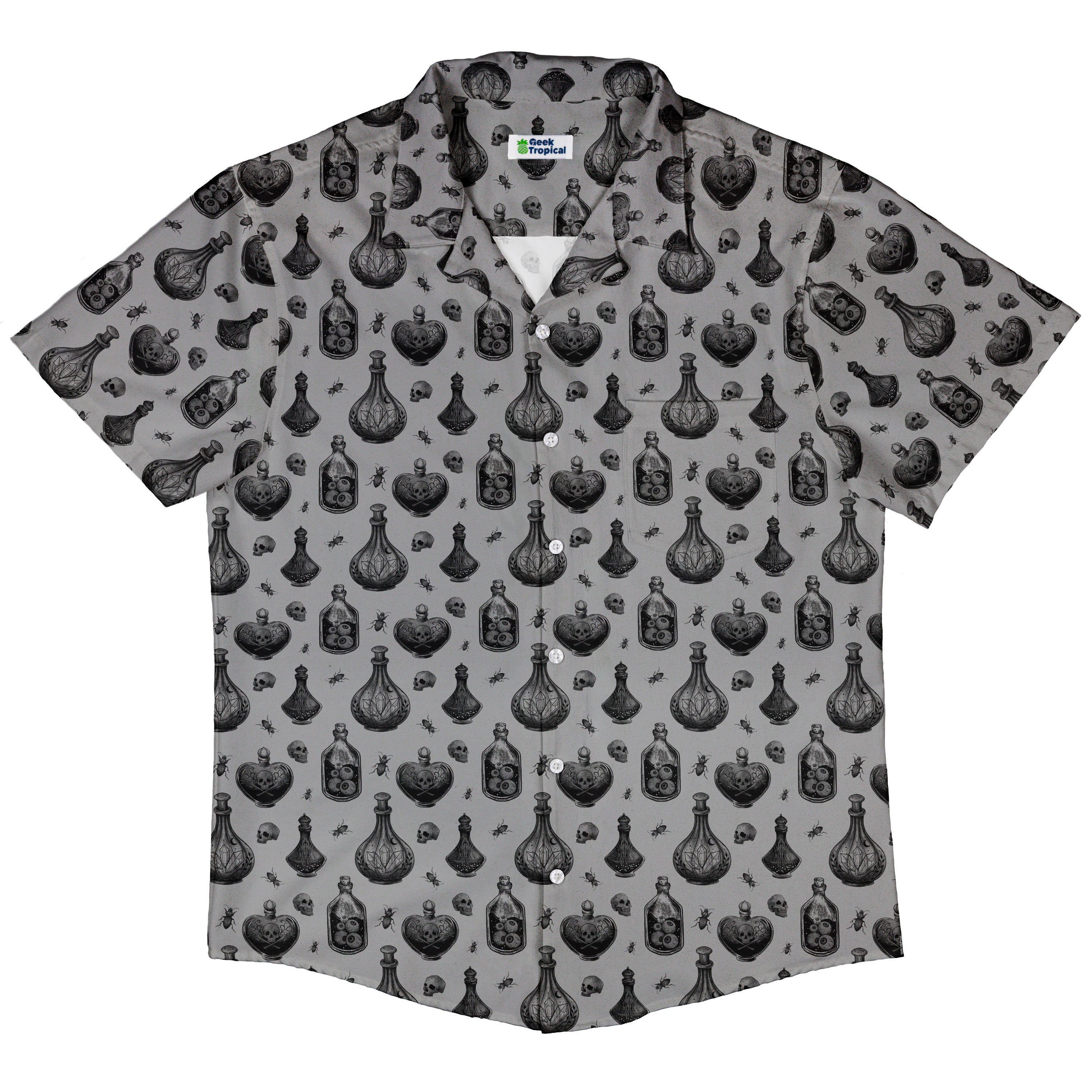 Gothic Potion Lab Button Up Shirt Hawaiian Front