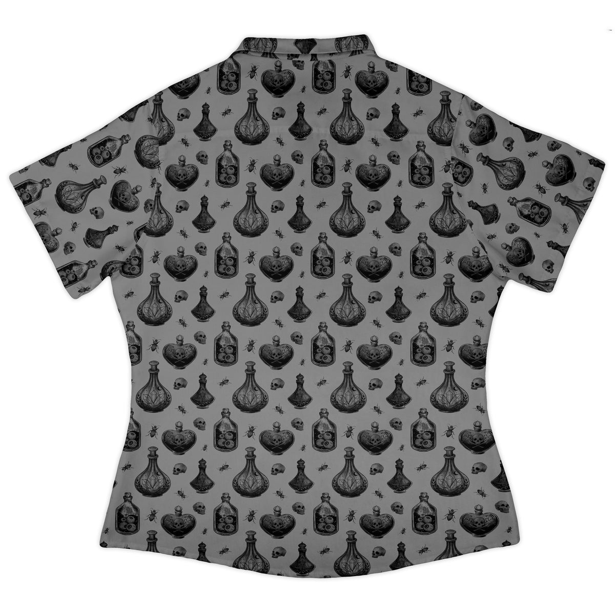 Gothic Potion Lab Curvy Button Up Shirt womens back