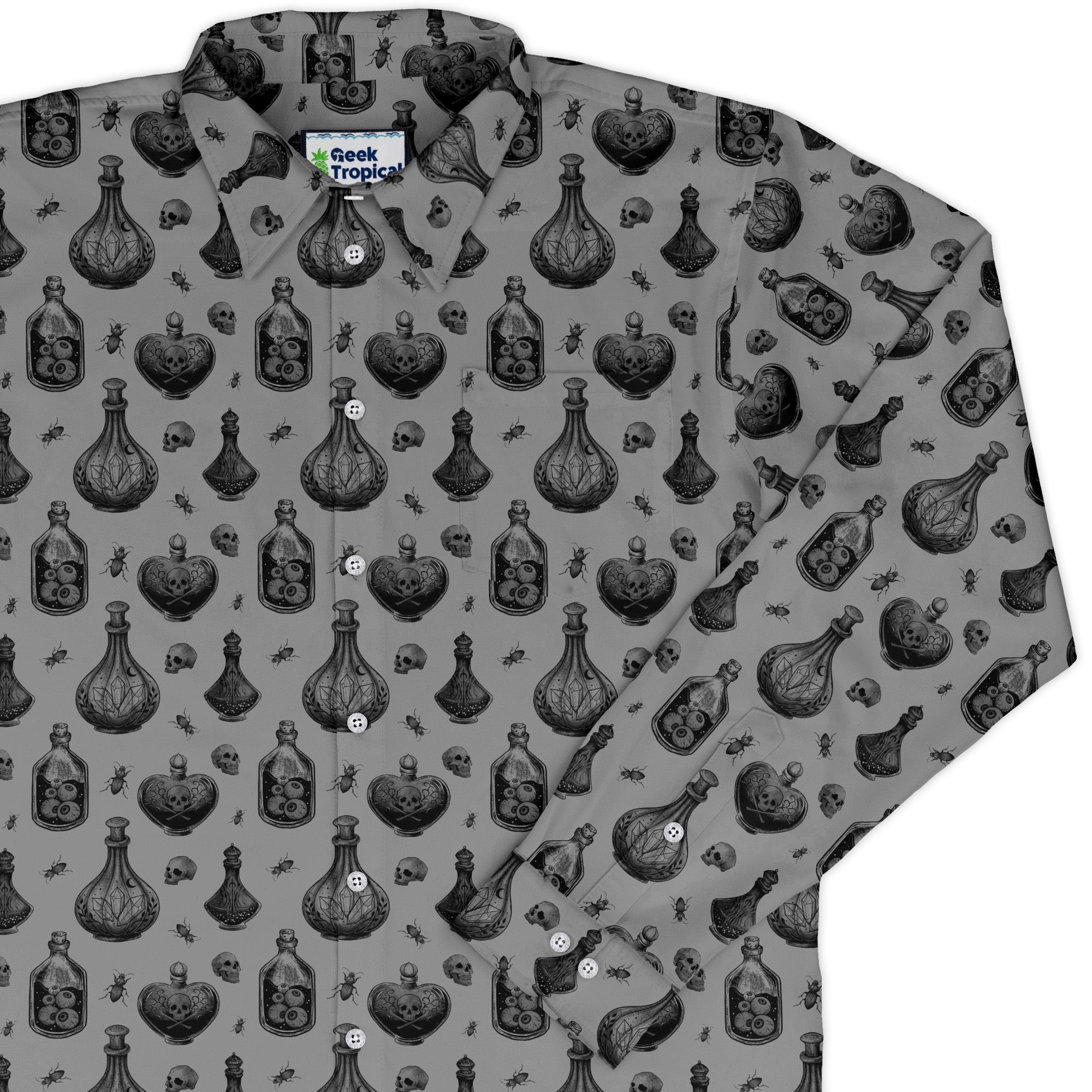 Gothic Potion Lab Long Sleeve Button Up Shirt cover