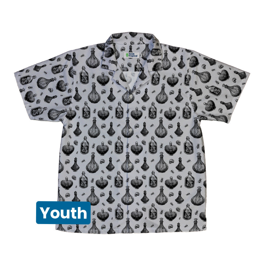 Gothic Potion Lab Youth Hawaiian Shirt Front