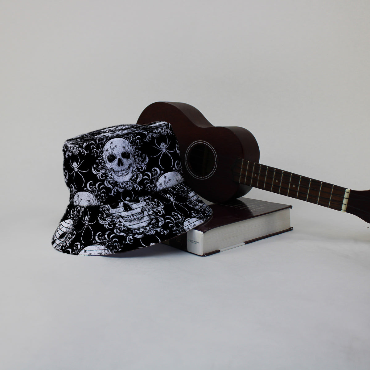 Gothic Spider Skull Bucket Hat Lifestyle