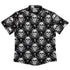 Gothic Spider Skull Button Up Shirt Flat Front