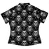 Gothic Spider Skull Curvy Button Up Shirt womens back