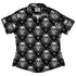 Gothic Spider Skull Curvy Button Up Shirt womens front