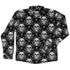 Gothic Spider Skull Long Sleeve Button Up Shirt front