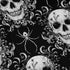 Gothic Spider Skull Long Sleeve Button Up Shirt pocket