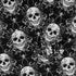 Gothic Spider Skull Long Sleeve Button Up Shirt sleeve close