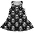 Gothic Spider Skull Sleeveless Dress front