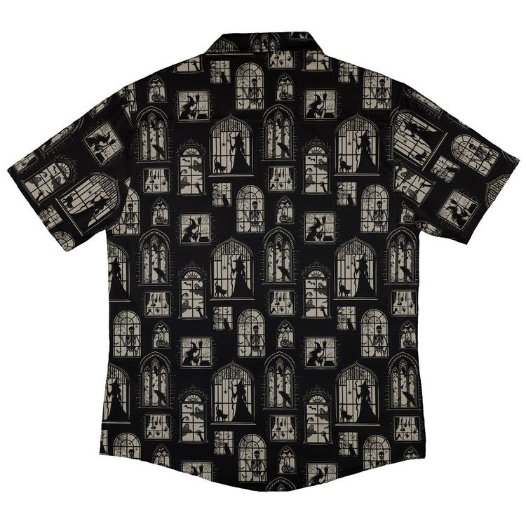 Gothic Windows Button Up Shirt Geek Nerd 0925 adult sizing All Adult Button Up Shirts