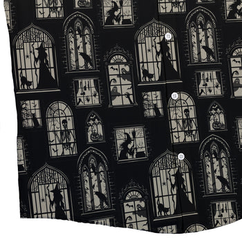 Gothic Windows Button Up Shirt Geek Nerd 0925 adult sizing All Adult Button Up Shirts