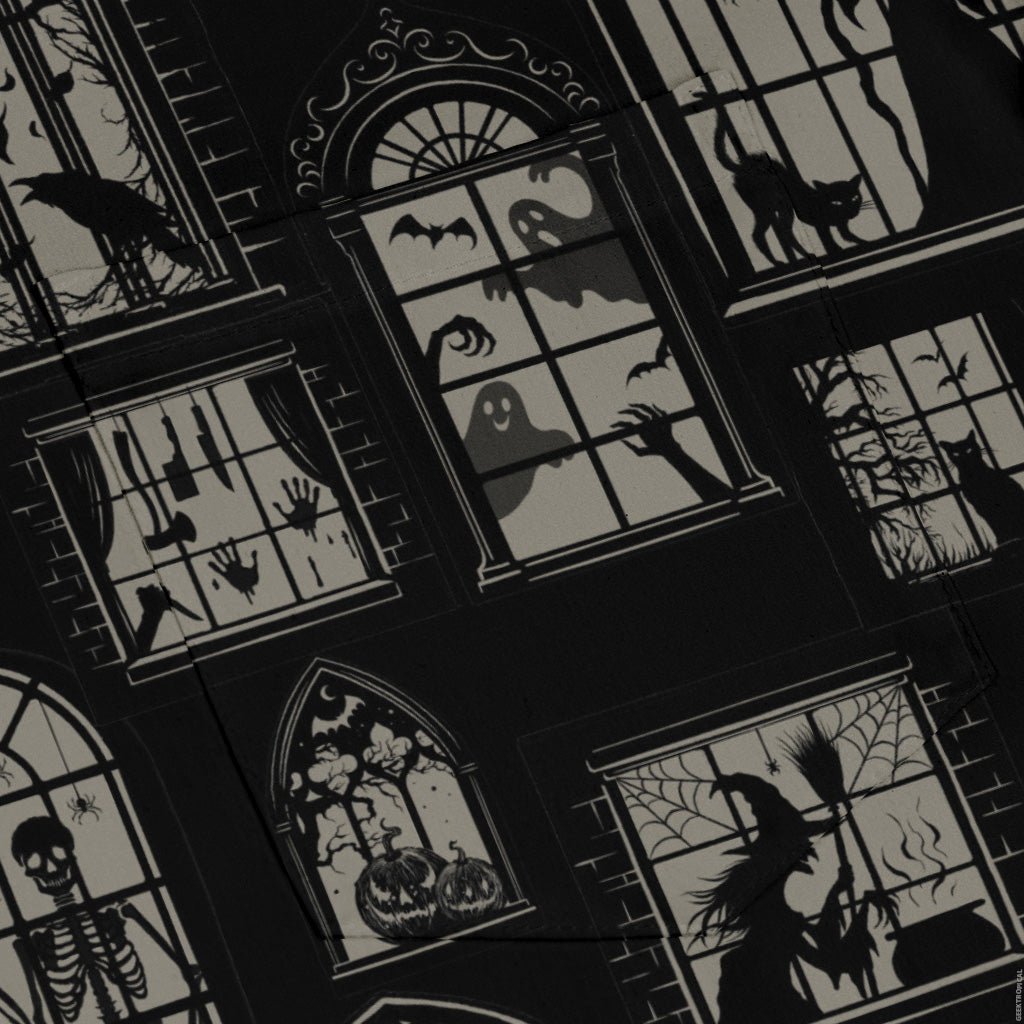 Gothic Windows Long Sleeve Button Up Shirt Geek Nerd 0925 adult sizing All Adult Button Up Shirts