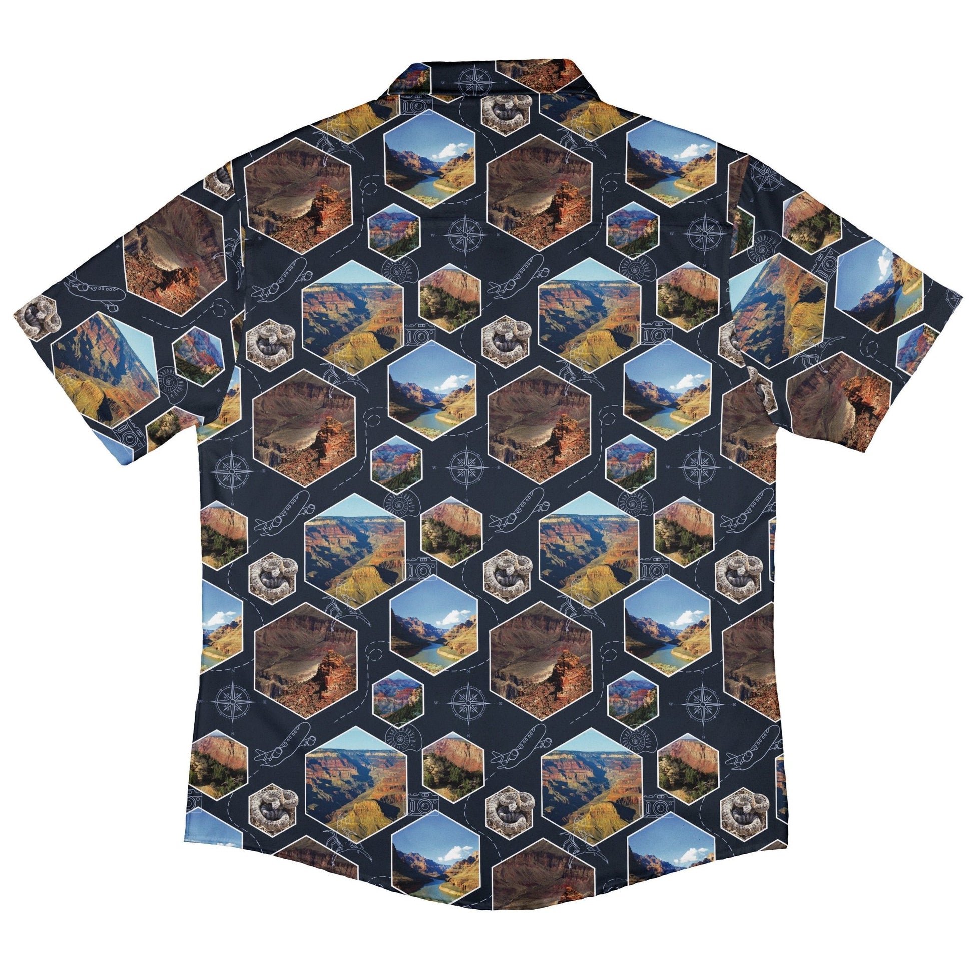 Grand Canyon Wonder Button Up Shirt Geek Nerd 0925 adult sizing All Adult Button Up Shirts