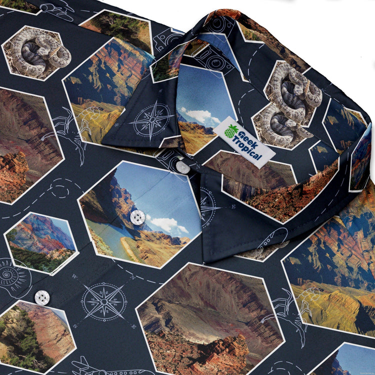 Grand Canyon Wonder Button Up Shirt Geek Nerd 0925 adult sizing All Adult Button Up Shirts