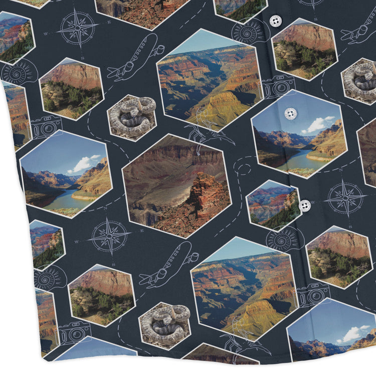 Grand Canyon Wonder Long Sleeve Button Up Shirt Geek Nerd 0925 adult sizing All Adult Button Up Shirts