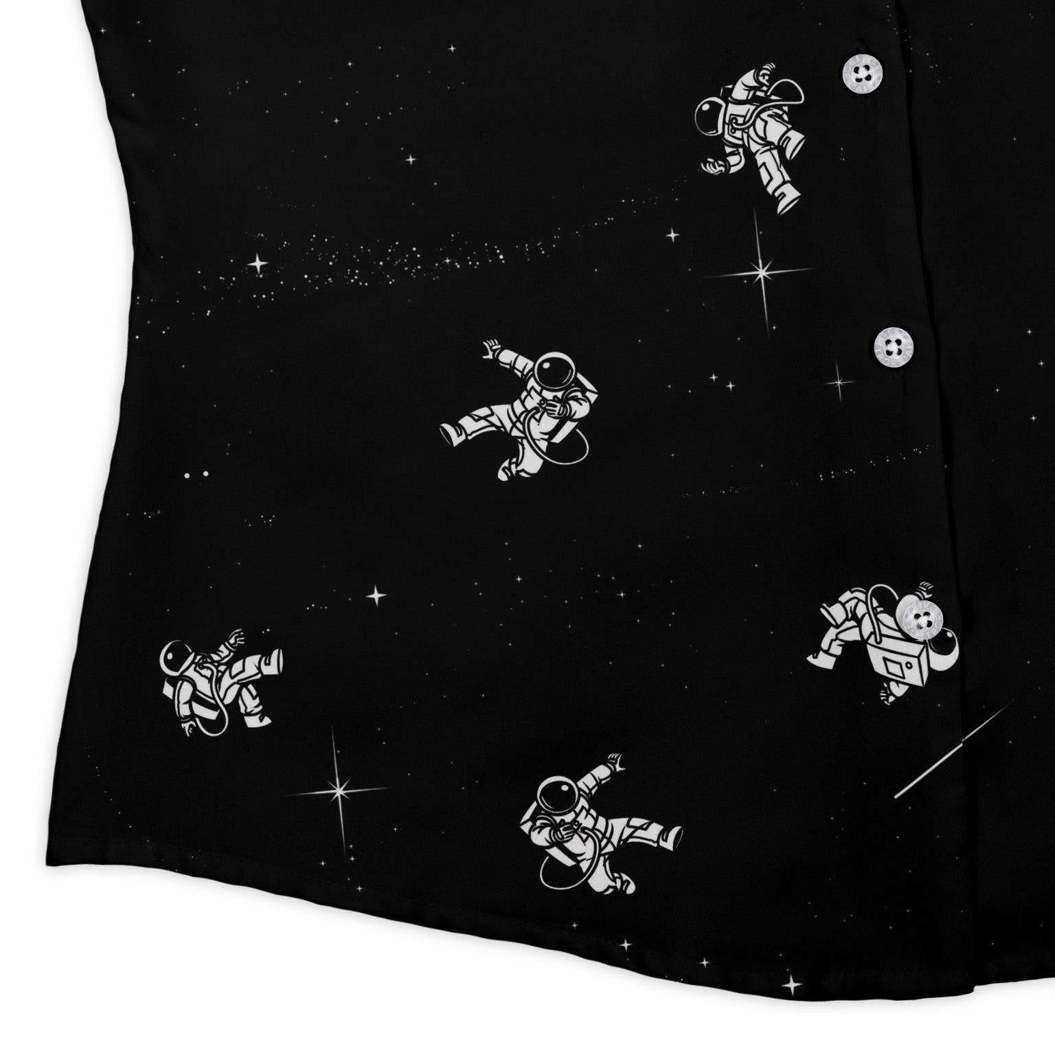 Gravity Reloaded Space Curvy Button Up Shirt Geek Nerd Design by Tobe Fonseca outer space & astronaut print Q3 - 2