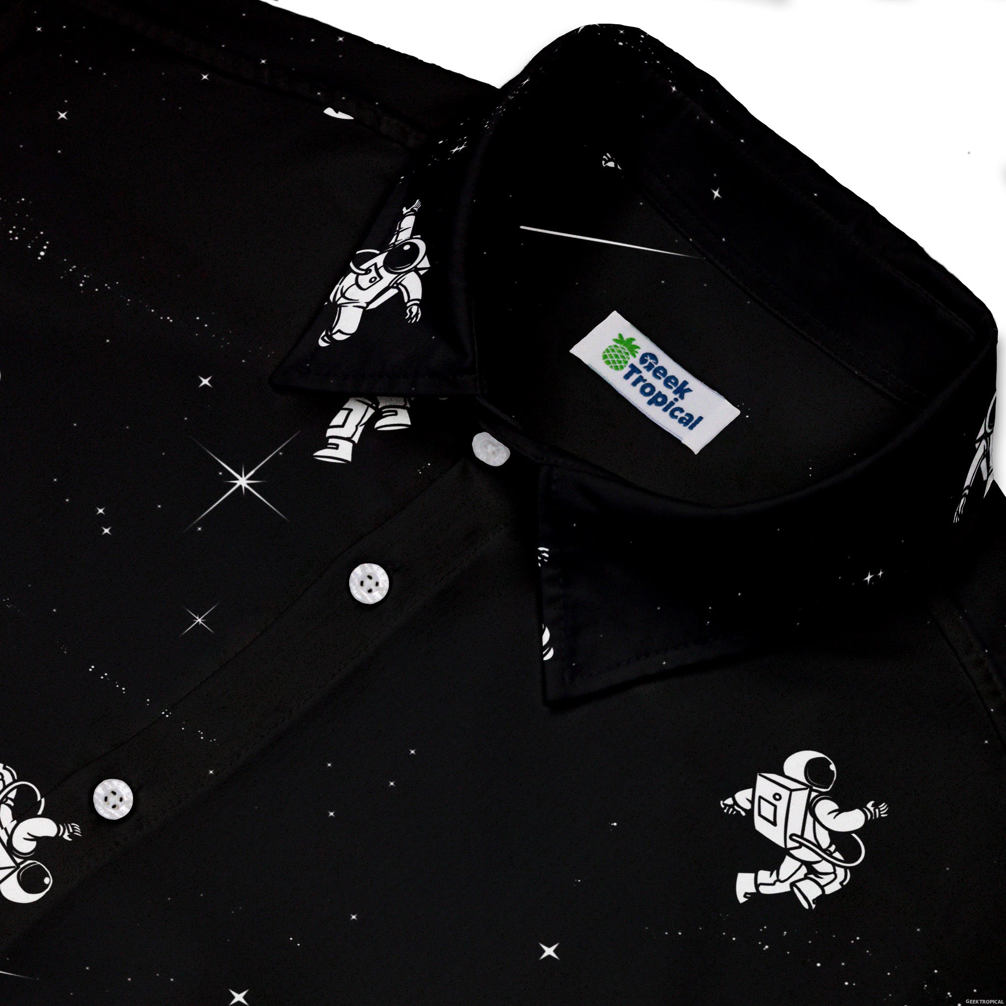 Gravity Reloaded Space Button Up Shirt - adult sizing - Design by Tobe Fonseca - outer space & astronaut print