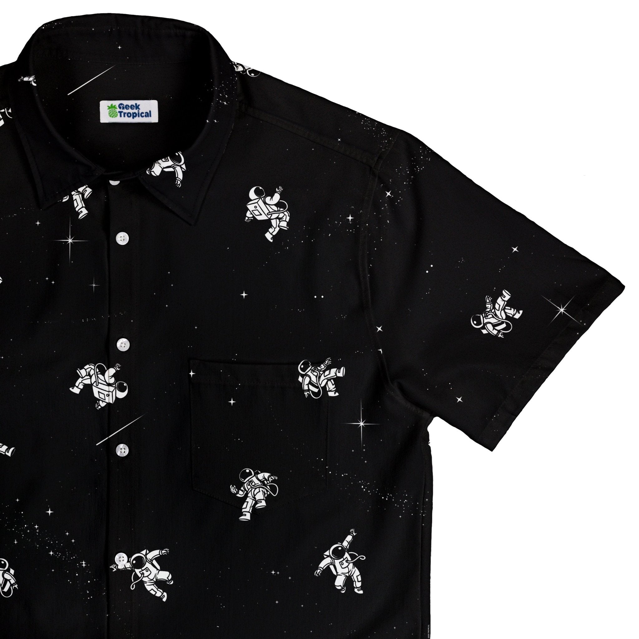 Gravity Reloaded Space Button Up Shirt - adult sizing - Design by Tobe Fonseca - outer space & astronaut print