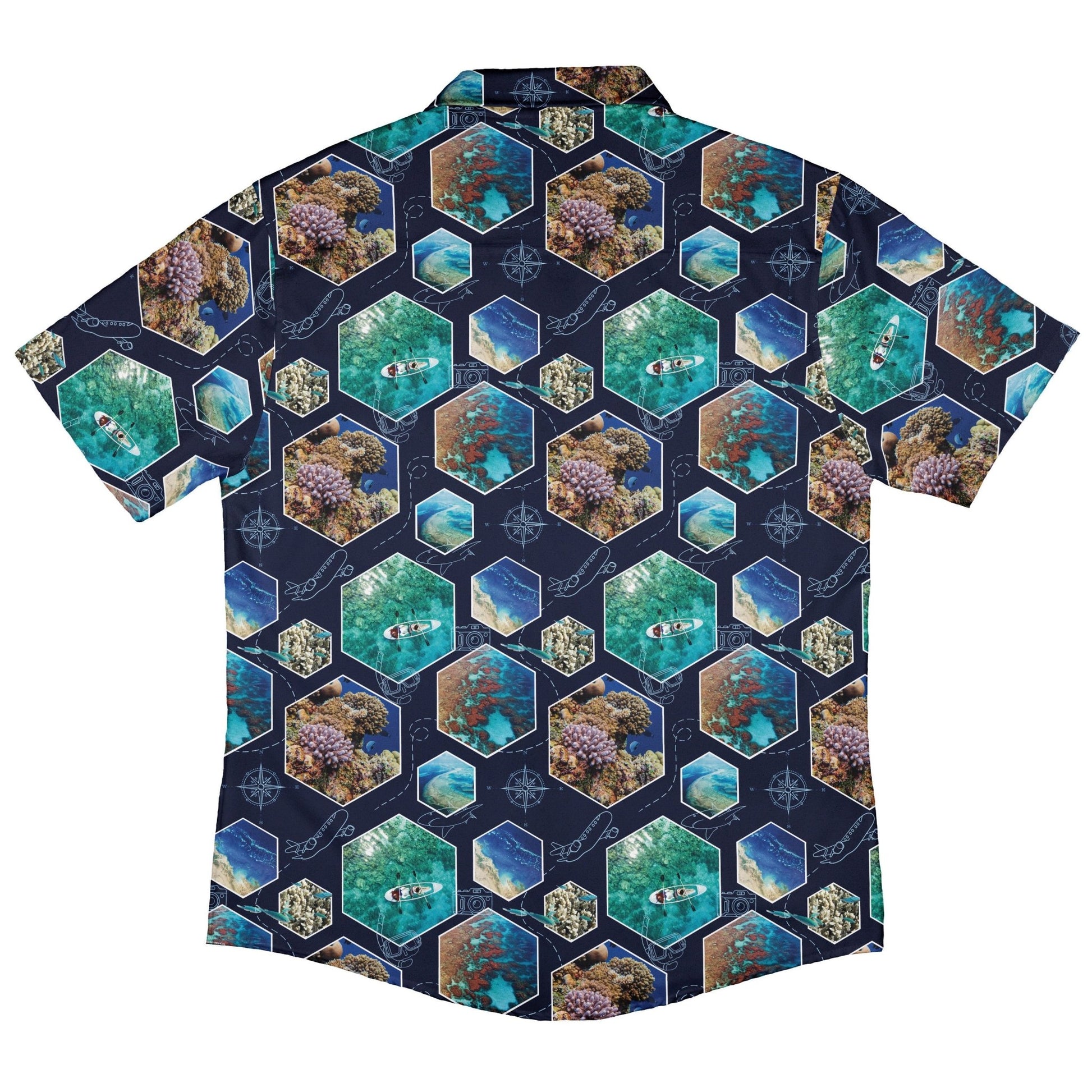 Great Reef Wonder Button Up Shirt Geek Nerd 0925 adult sizing All Adult Button Up Shirts