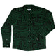 Green Computer Circuits Long Sleeve Button Up Shirt Geek Nerd adult sizing computer print FLOW DESC WRITING