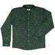 Green Dragon Scales Long Sleeve Button Up Shirt Geek Nerd adult sizing Designs by Nathan dnd & rpg print