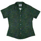 Green Dragon Scales Curvy Button Up Shirt Geek Nerd Designs by Nathan dnd & rpg print women