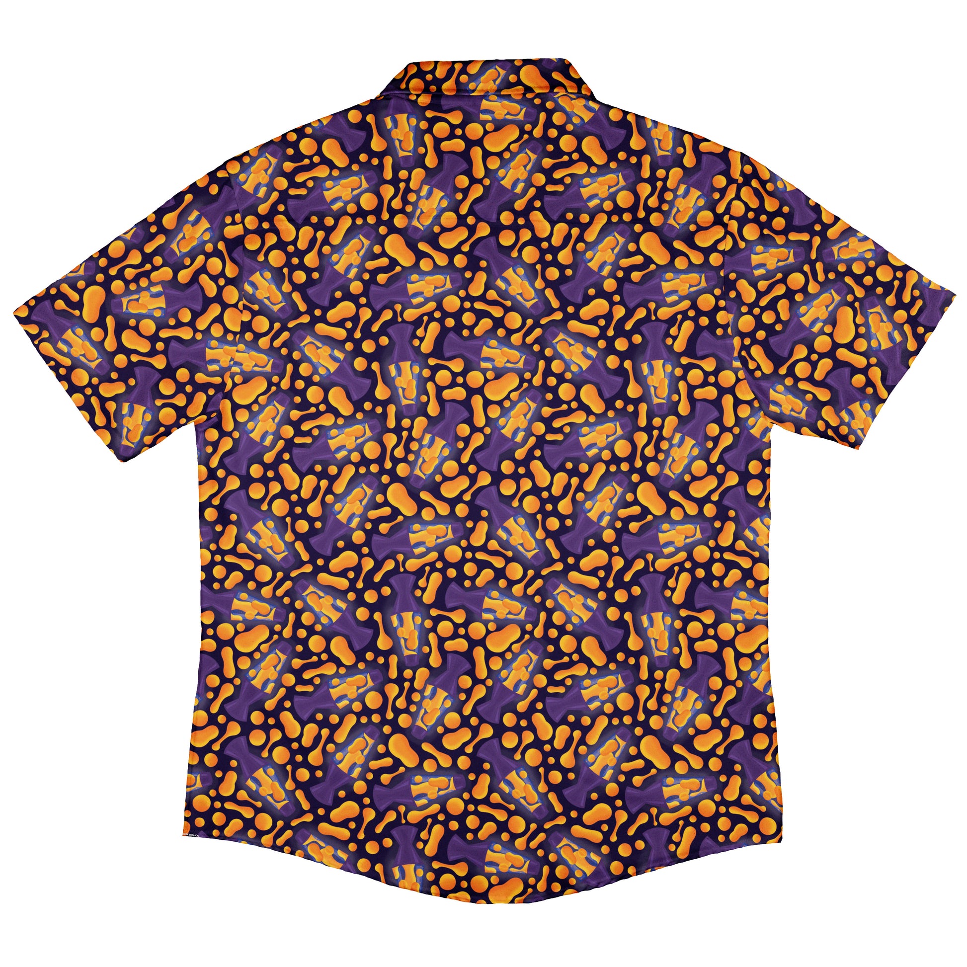 Groovy Lava Lamps Dark Button Up Shirt Back