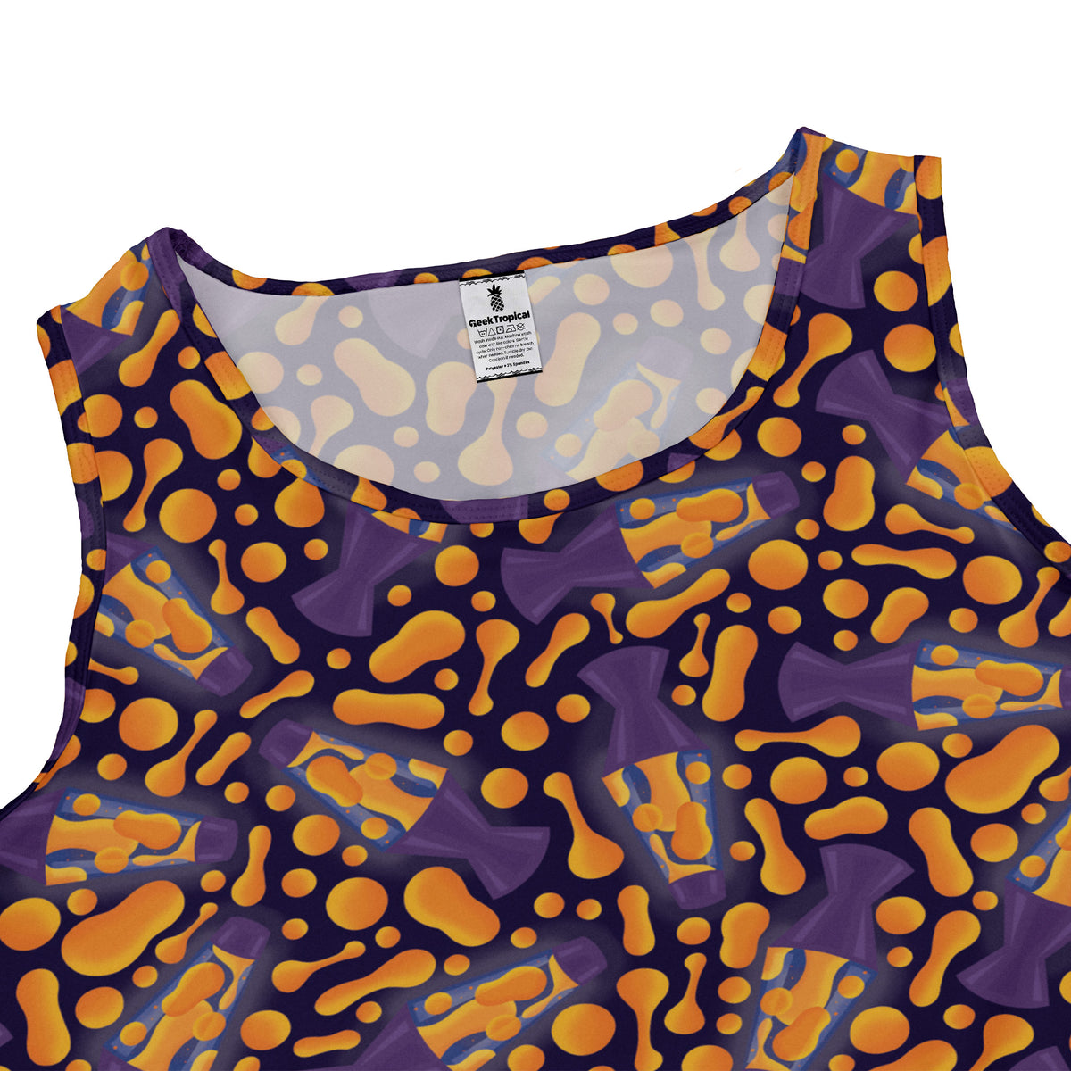 Groovy Lava Lamps Dark Sleeveless Dress close front