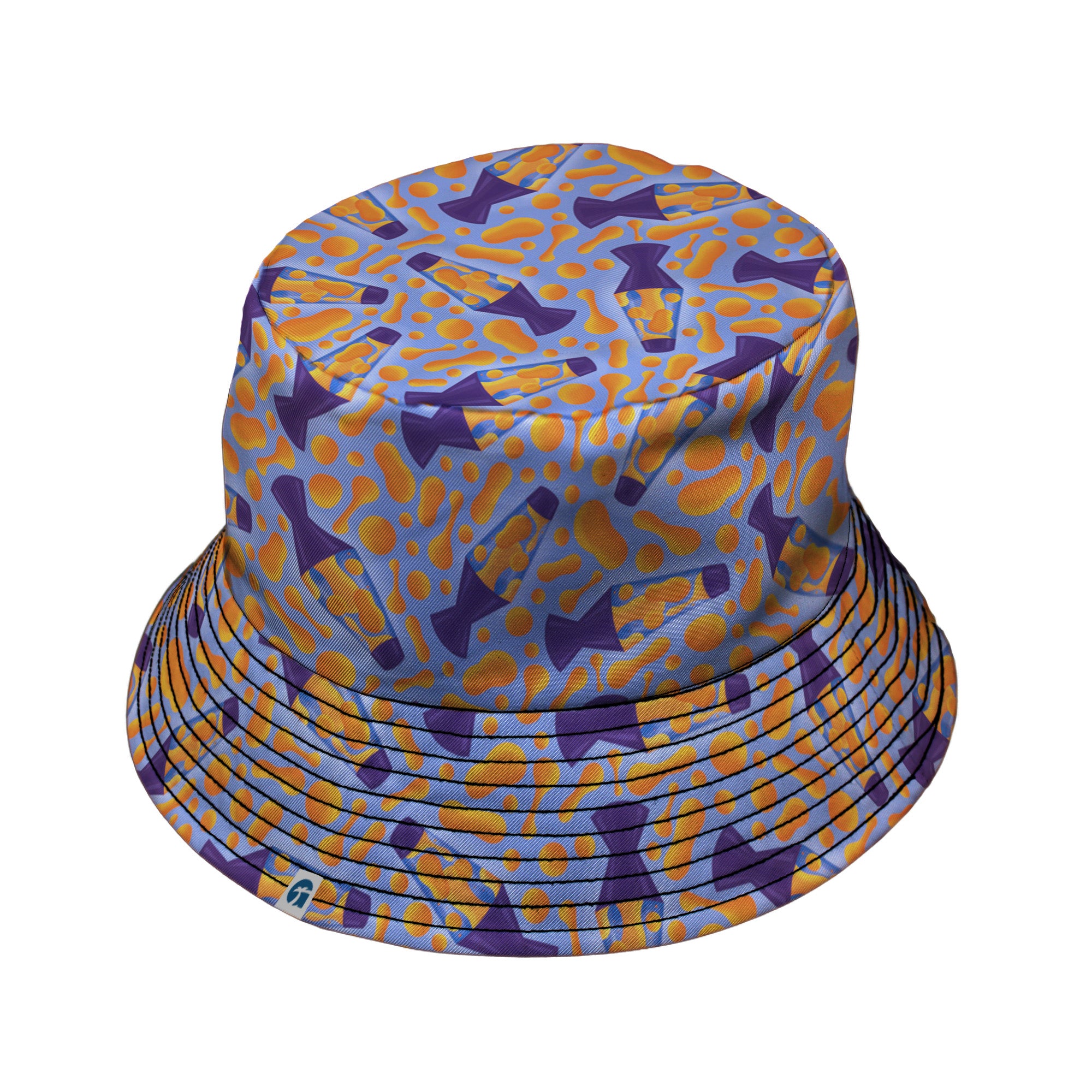 Groovy Lava Lamps Light Bucket Hat Black Stitching